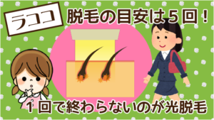 3ラココの脱毛の目安は5回！1回だけでは終わらないのが光脱毛